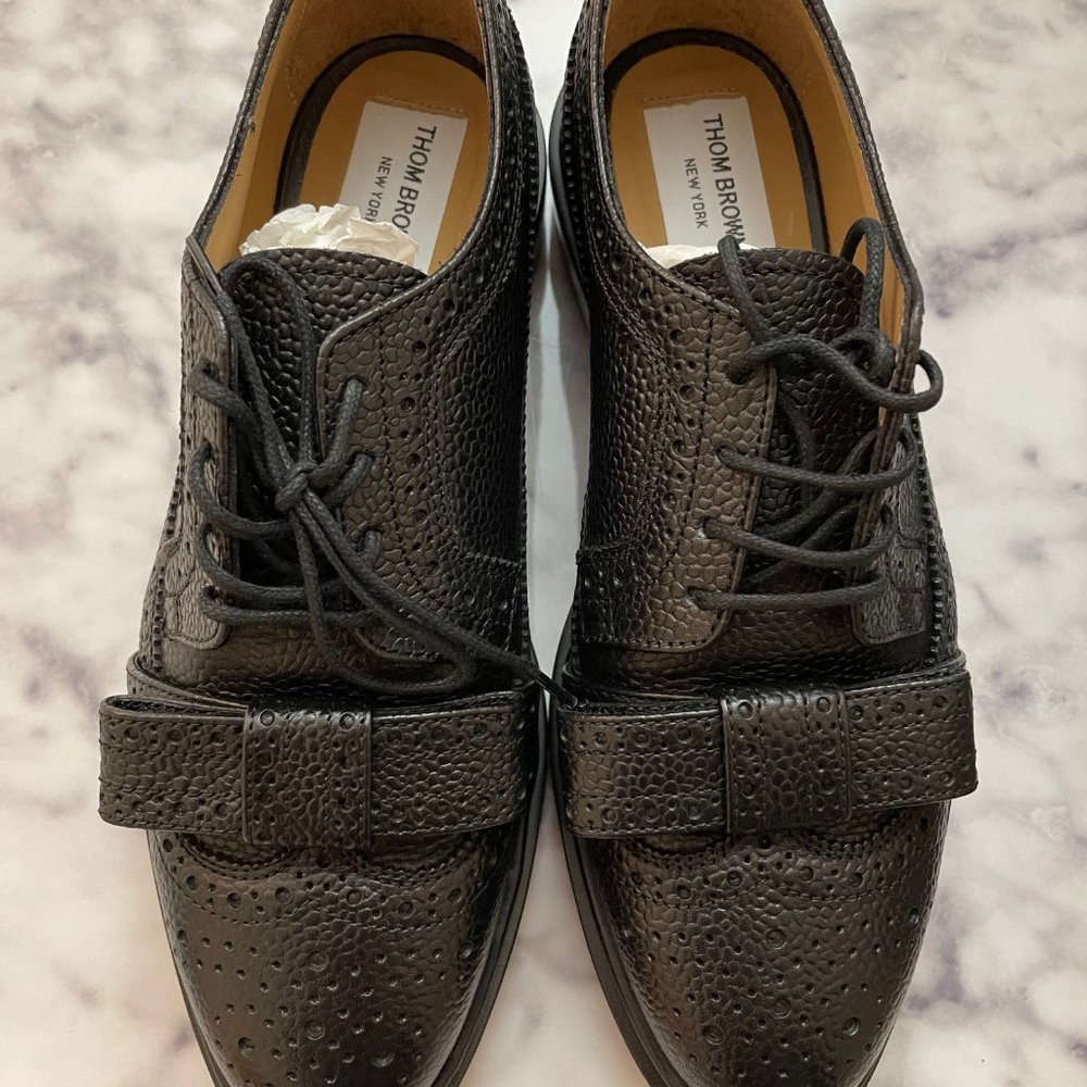 Thom Browne Black Bow Longwing Brogues